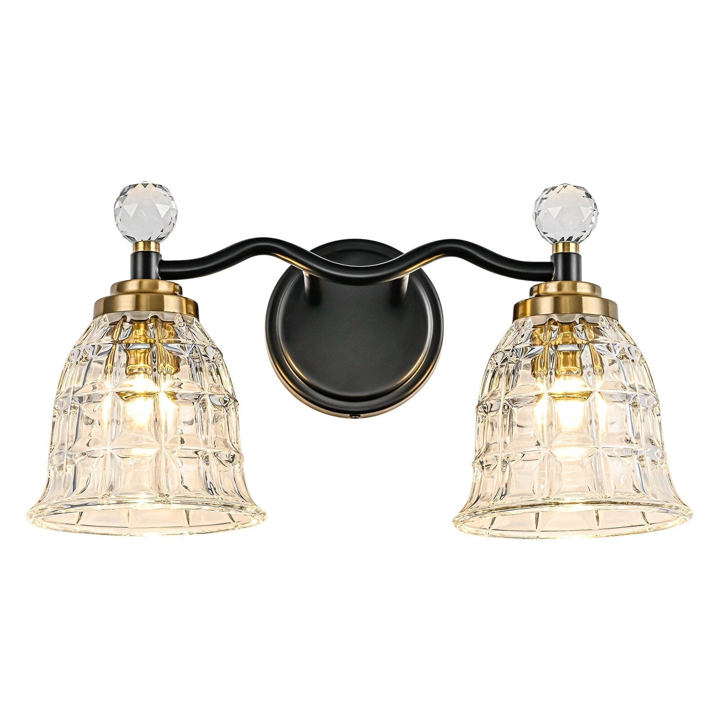 Ora Modern Dimmable Black Gold Bathroom Vanity Lights
