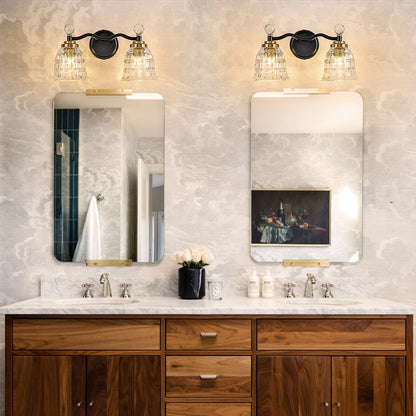 Ora Modern Dimmable Black Gold Bathroom Vanity Lights