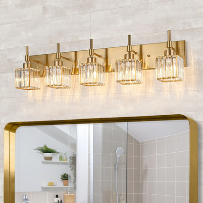 Ora Modern Dimmable Crystal Bathroom Light Fixtures Over Mirror Glam Vanity Lights