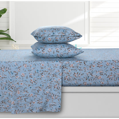 Azores Home Organic Cotton Sateen 300 Thread Count Deep Pocket Sheet Set