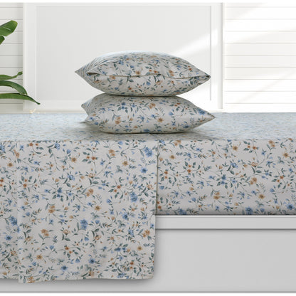 Azores Home Organic Cotton Sateen 300 Thread Count Deep Pocket Sheet Set