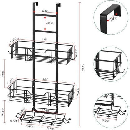 Over The Door Shower Caddy with Hooks