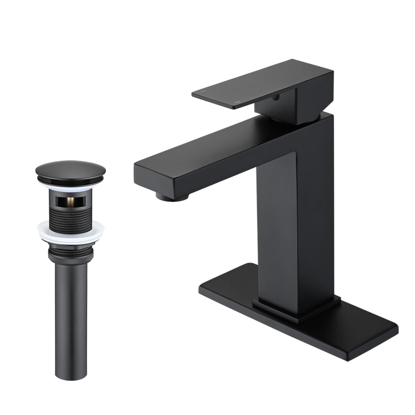 PROOX Single Bathroom Sink Faucet with Drain Assembly