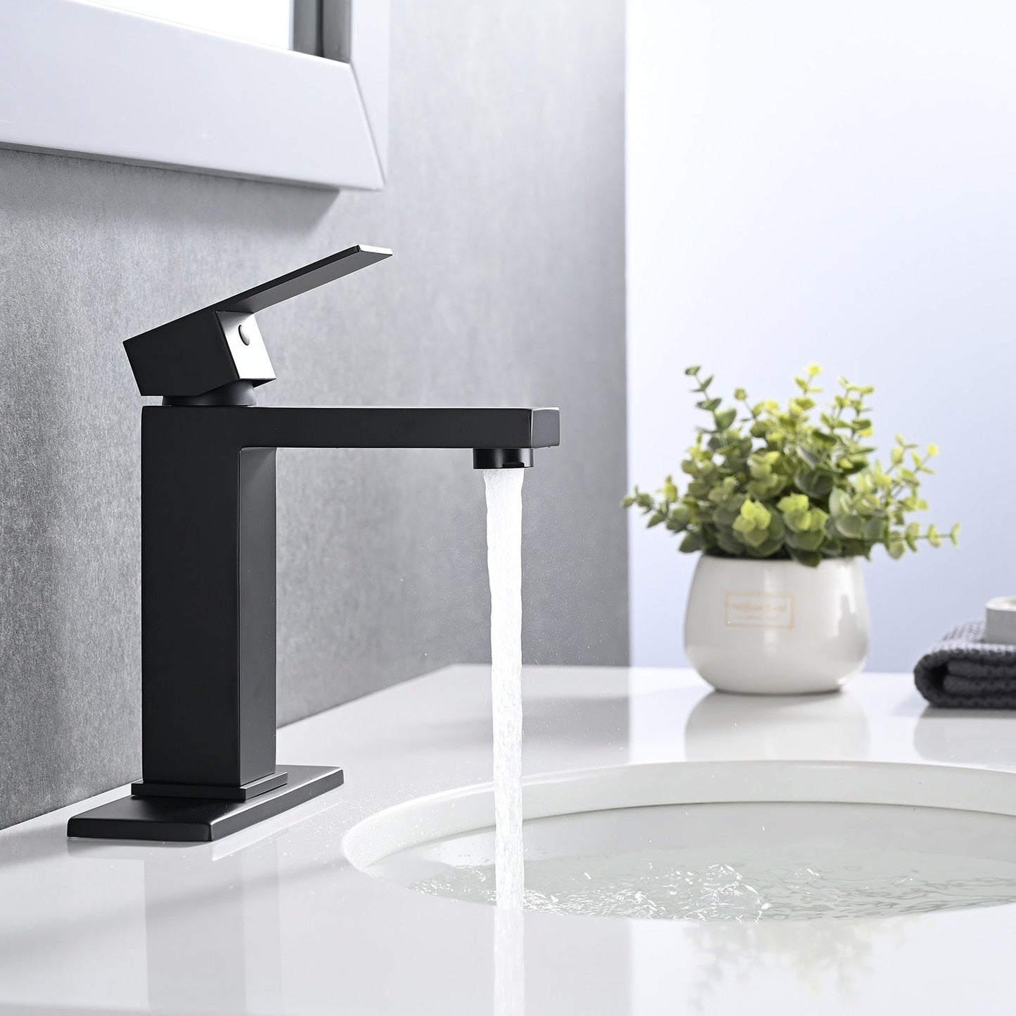 PROOX Single Bathroom Sink Faucet with Drain Assembly