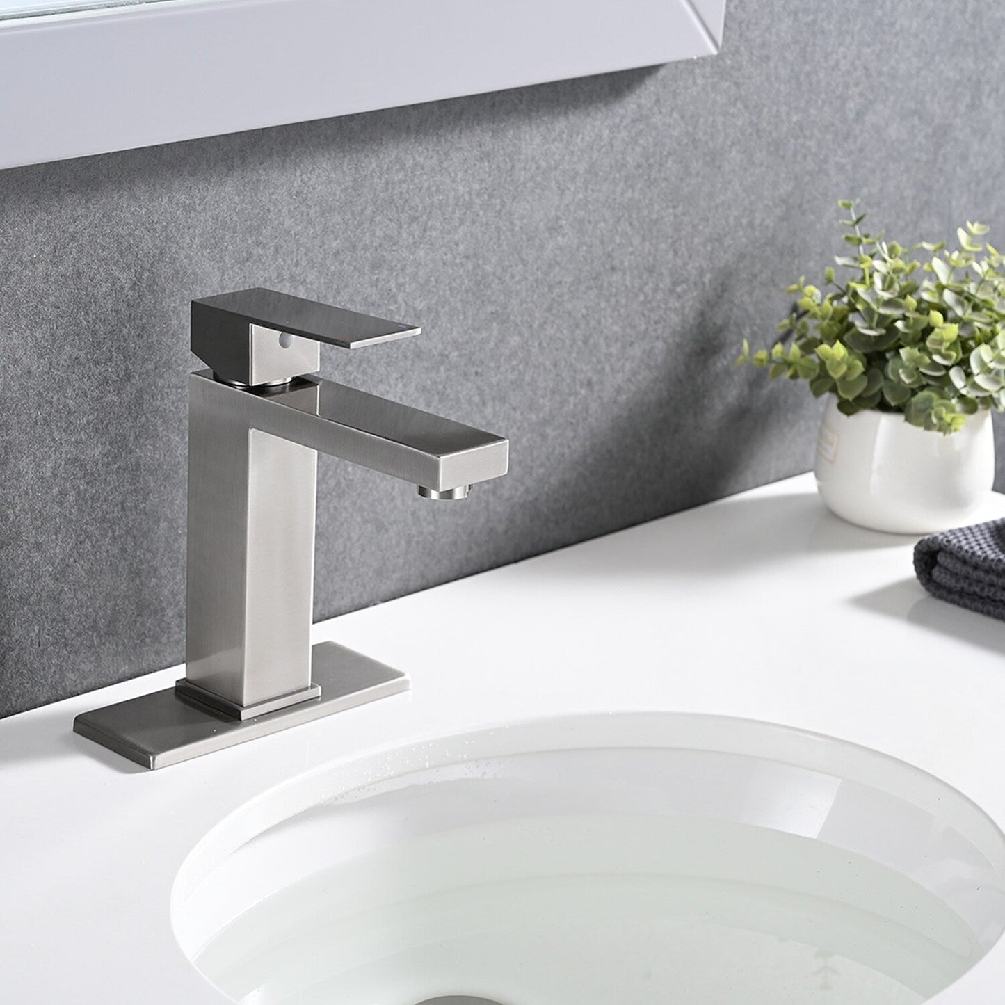 PROOX Single Bathroom Sink Faucet with Drain Assembly
