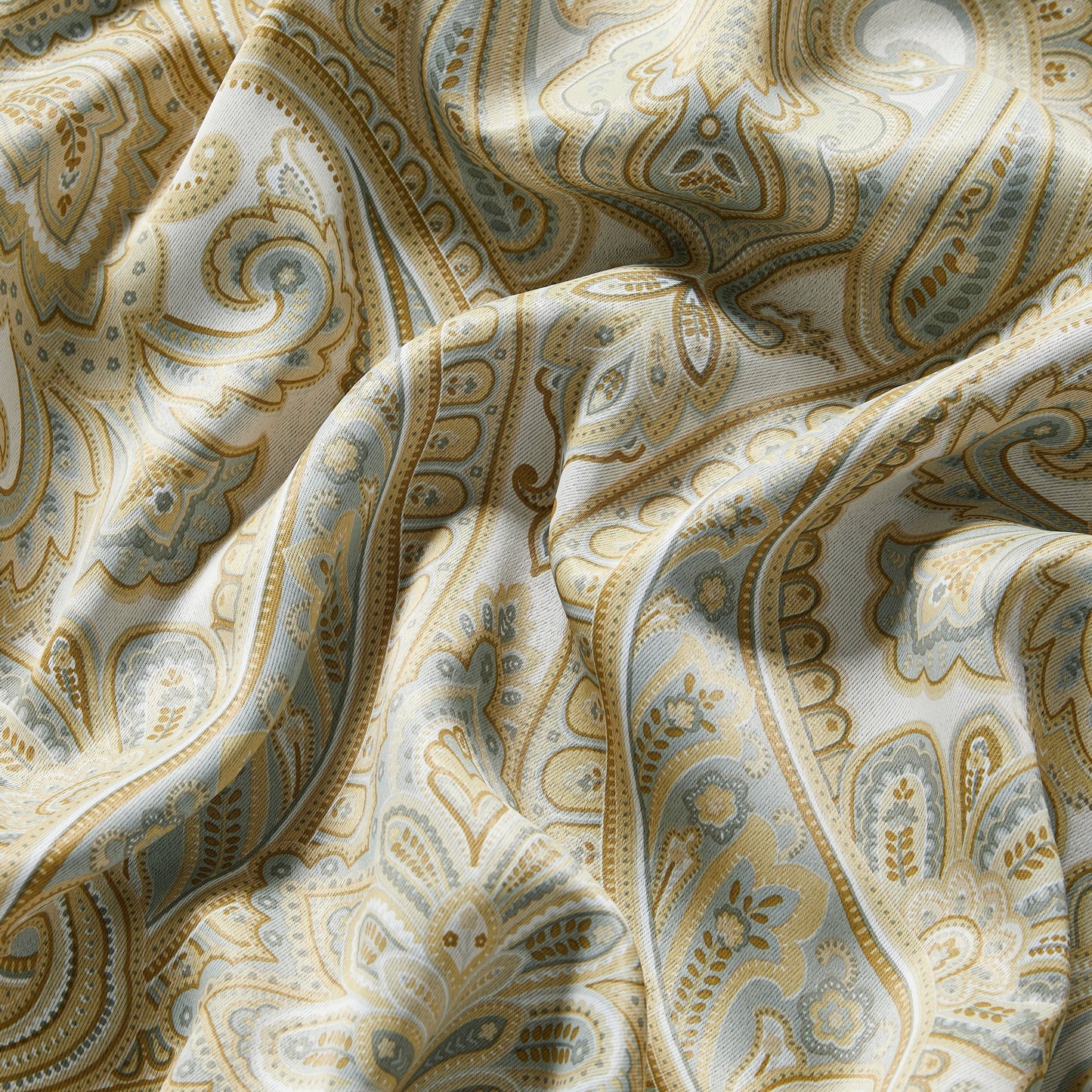 HLC.me Paris Paisley Print Light Reducing Filtering Grommet Window Curtain Panels - Set of 2