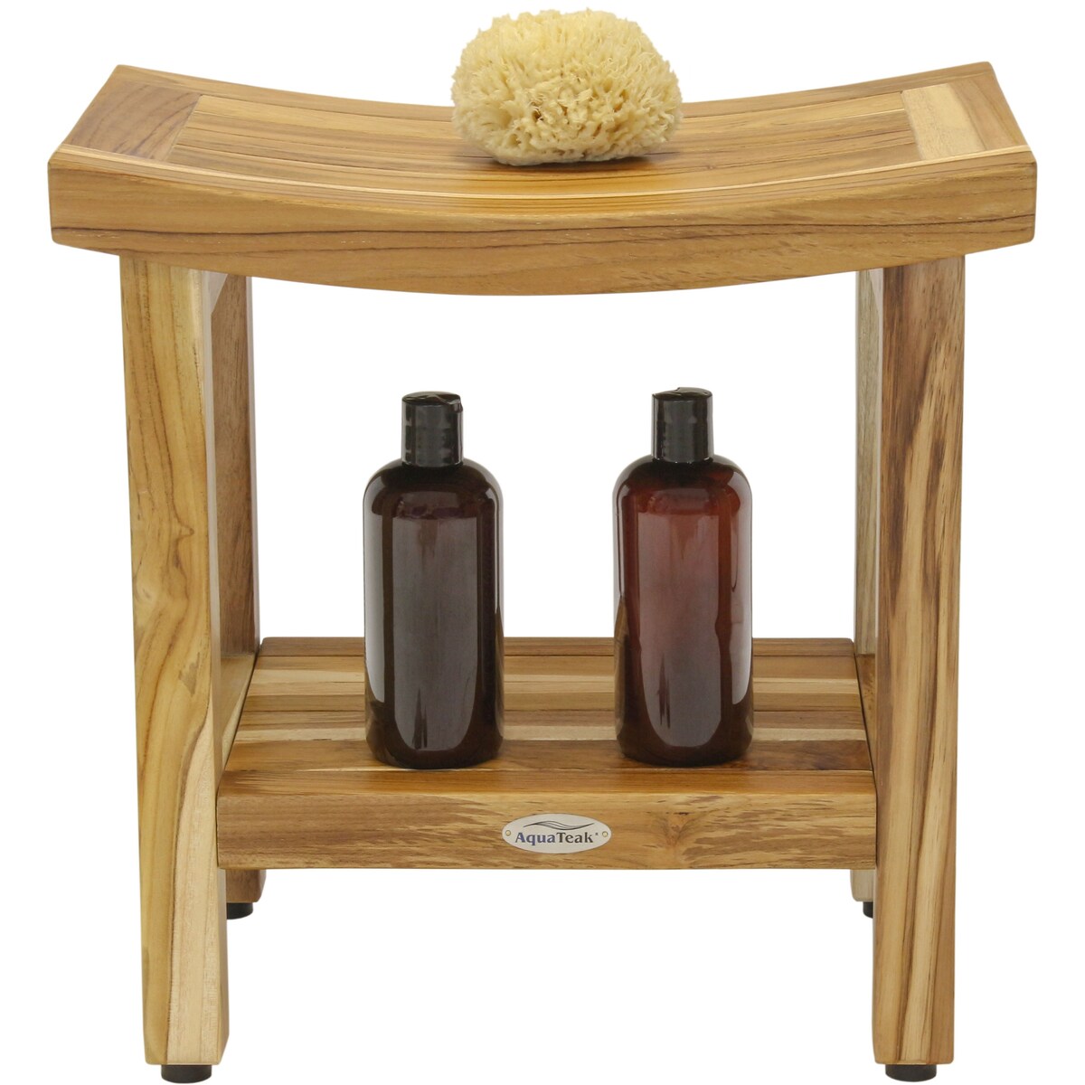 Patented Sumba Teak Shower Bench with Shelf