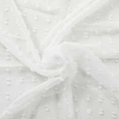 Nanshing Payton Pom Pom Sheer Buttonhole Shower Curtain