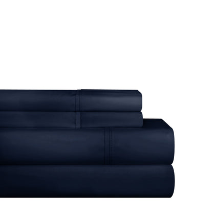 Pointehaven Combed Cotton Percale Crisp Breathable Solid or Printed Sheet Set