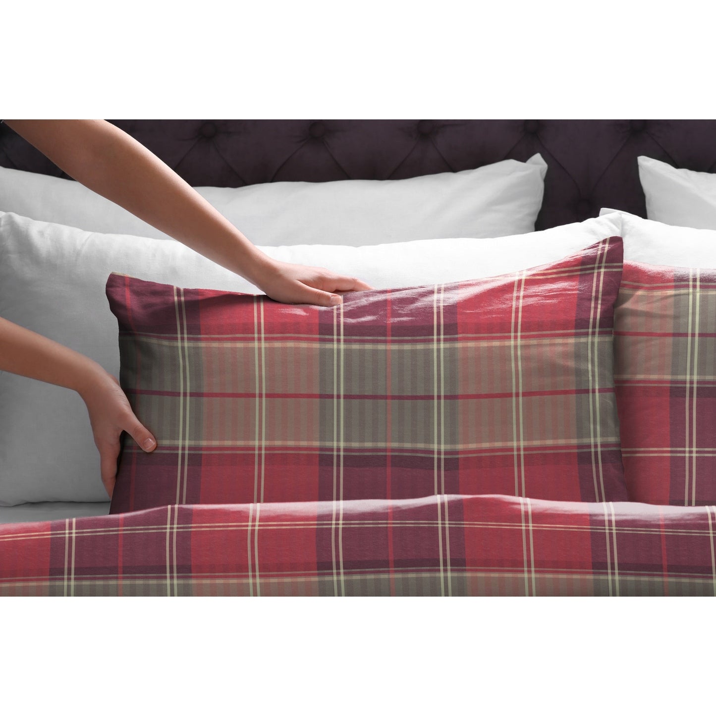 Pointehaven 175 GSM Cotton Flannel Bed Sheet Set with Oversized Sheets