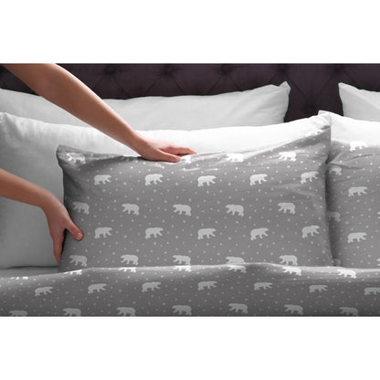 Pointehaven 175 GSM Cotton Flannel Bed Sheet Set with Oversized Sheets