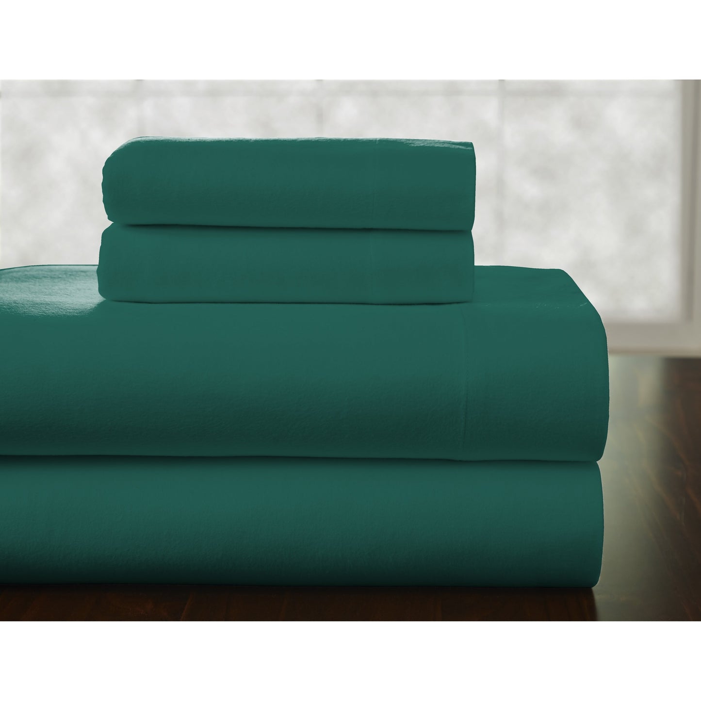 Pointehaven 175 GSM Cotton Flannel Bed Sheet Set with Oversized Sheets