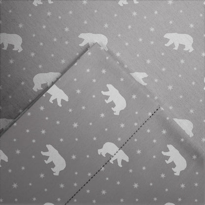 Pointehaven 175 GSM Cotton Flannel Bed Sheet Set with Oversized Sheets