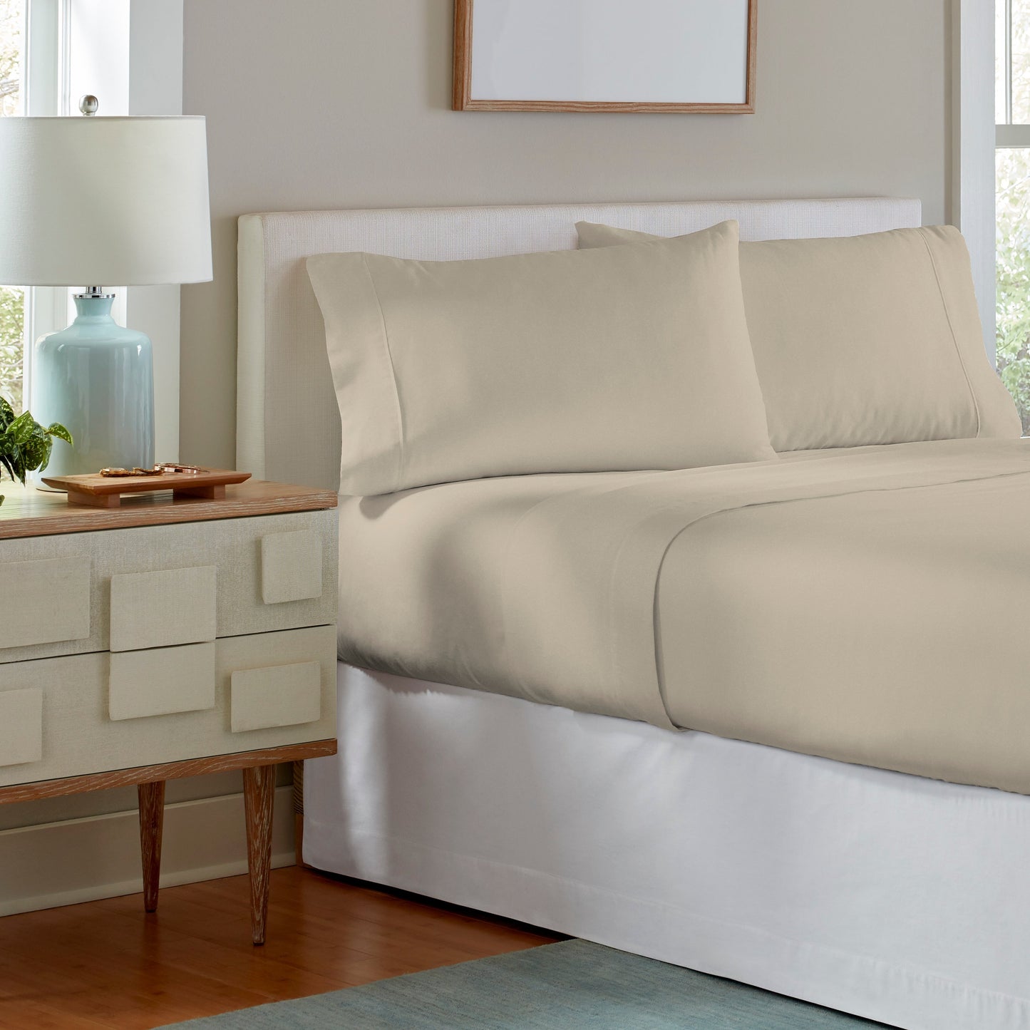 Pointehaven 200 GSM Superior Heavyweight Flannel Cotton Deep Pocket Bed Sheet Set