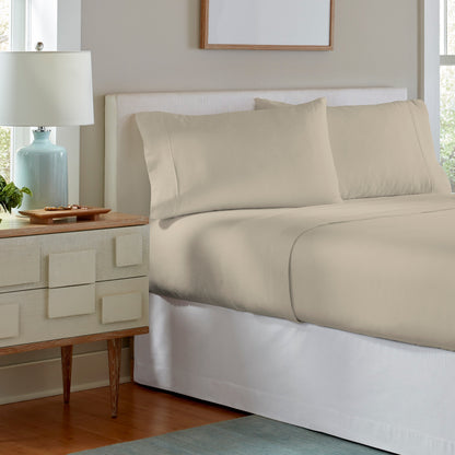 Pointehaven 200 GSM Superior Heavyweight Flannel Cotton Deep Pocket Bed Sheet Set