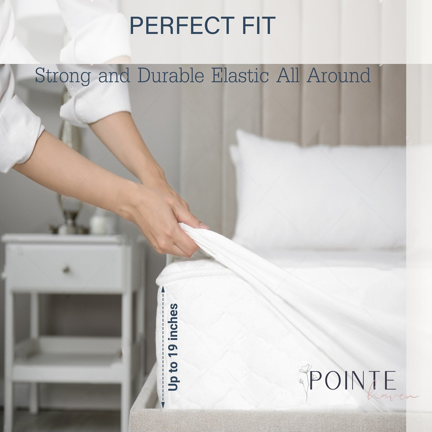 Pointehaven 200 TC Printed Combed Cotton Breathable Percale Cooling Bed Sheet Set