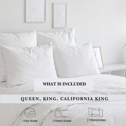 Pointehaven 500 Thread Count Long Staple Cotton Extra Deep Pocket Bed Sheet Set