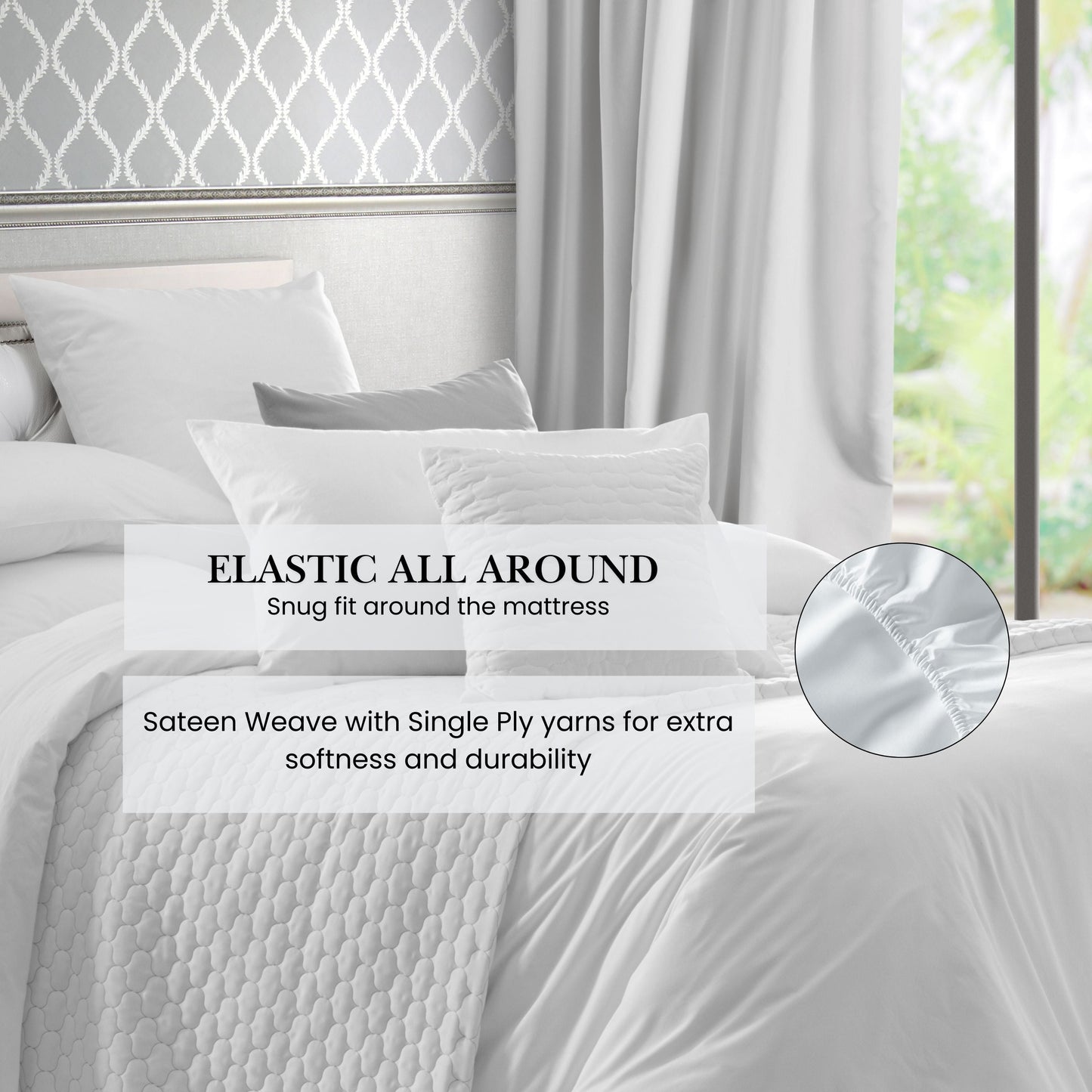 Pointehaven 525 Thread Count Long Staple Soft Cotton Oversized Sheet Sets