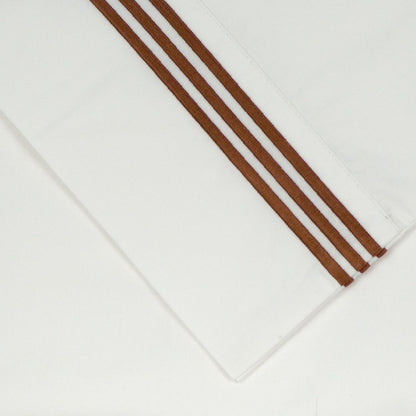 Pointehaven Long Staple Cotton Embroidered Percale Oversized Percale Cooling 4 pc Sheet Set