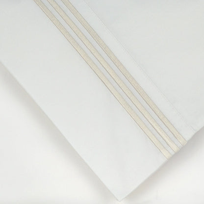 Pointehaven Long Staple Cotton Embroidered Percale Oversized Percale Cooling 4 pc Sheet Set