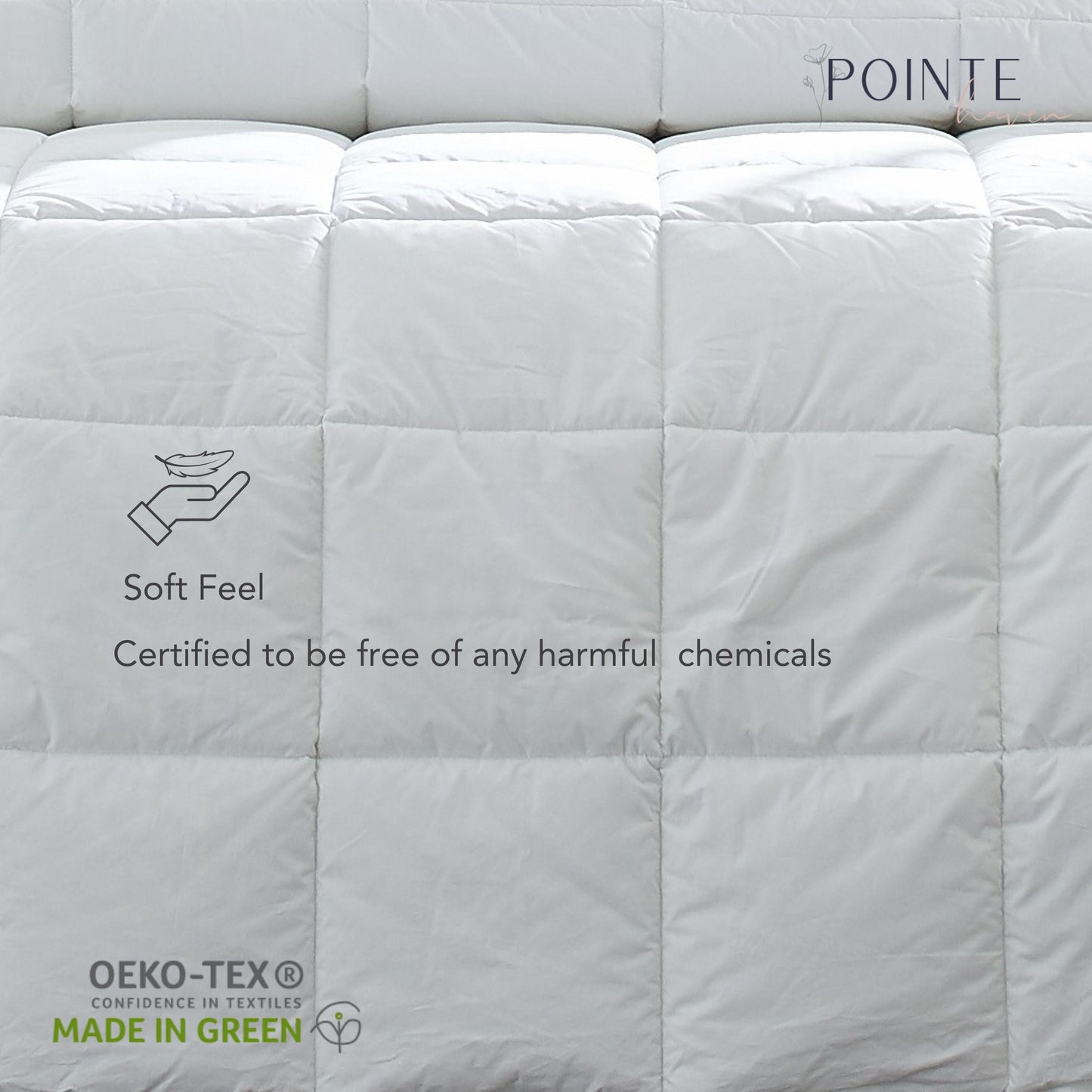 Pointehaven Luxury sized 240TC Down Alternative 100% Cotton Percale Breathable Comforter