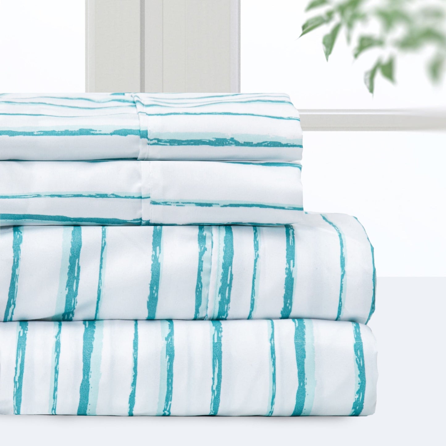 Pointehaven Microfiber Printed and Solid Luxury sized Sheet Set