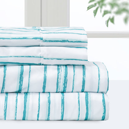 Pointehaven Microfiber Printed and Solid Luxury sized Sheet Set