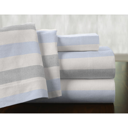 Pointehaven Superior Weight Cotton Deep Pocket Flannel Bed Sheet Set