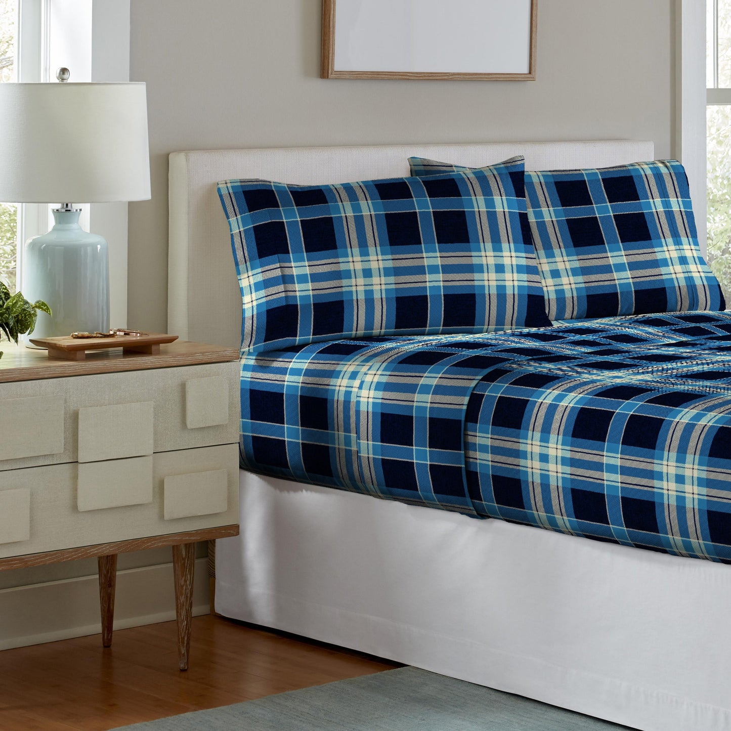 Pointehaven Superior Weight Cotton Deep Pocket Flannel Bed Sheet Set