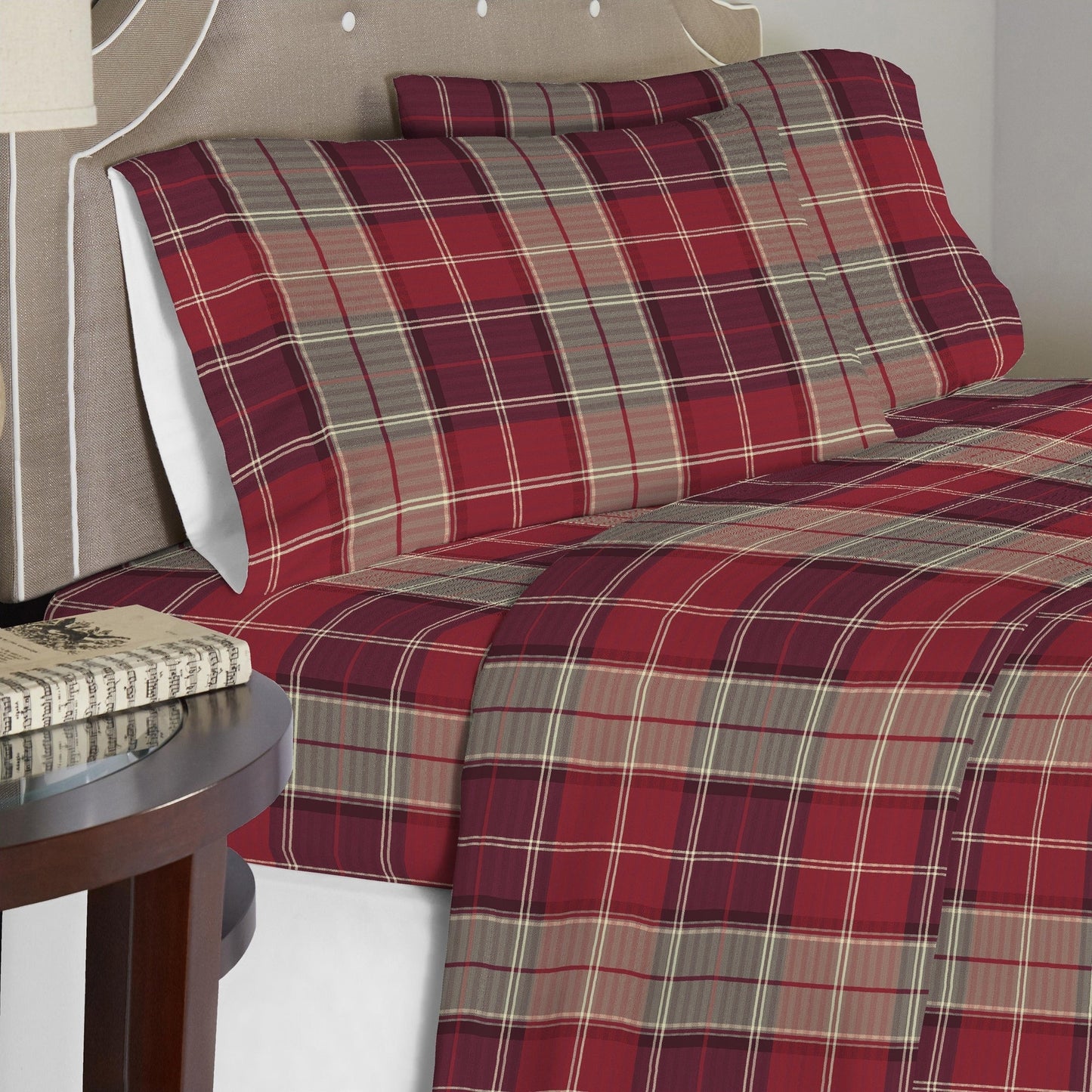 Pointehaven Superior Weight Cotton Deep Pocket Flannel Bed Sheet Set