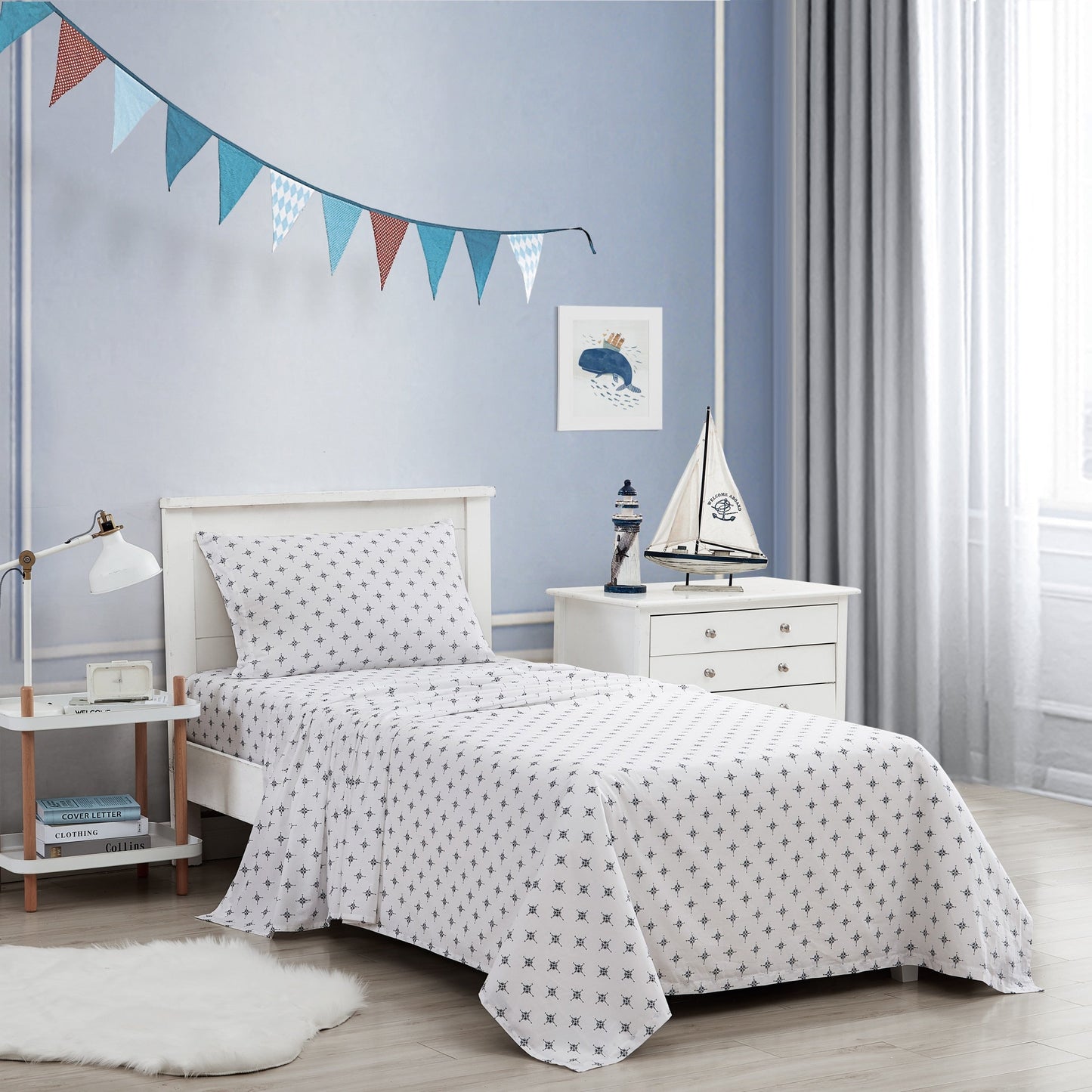 Poppy & Fritz Kids Printed Percale Cotton Sheet Sets