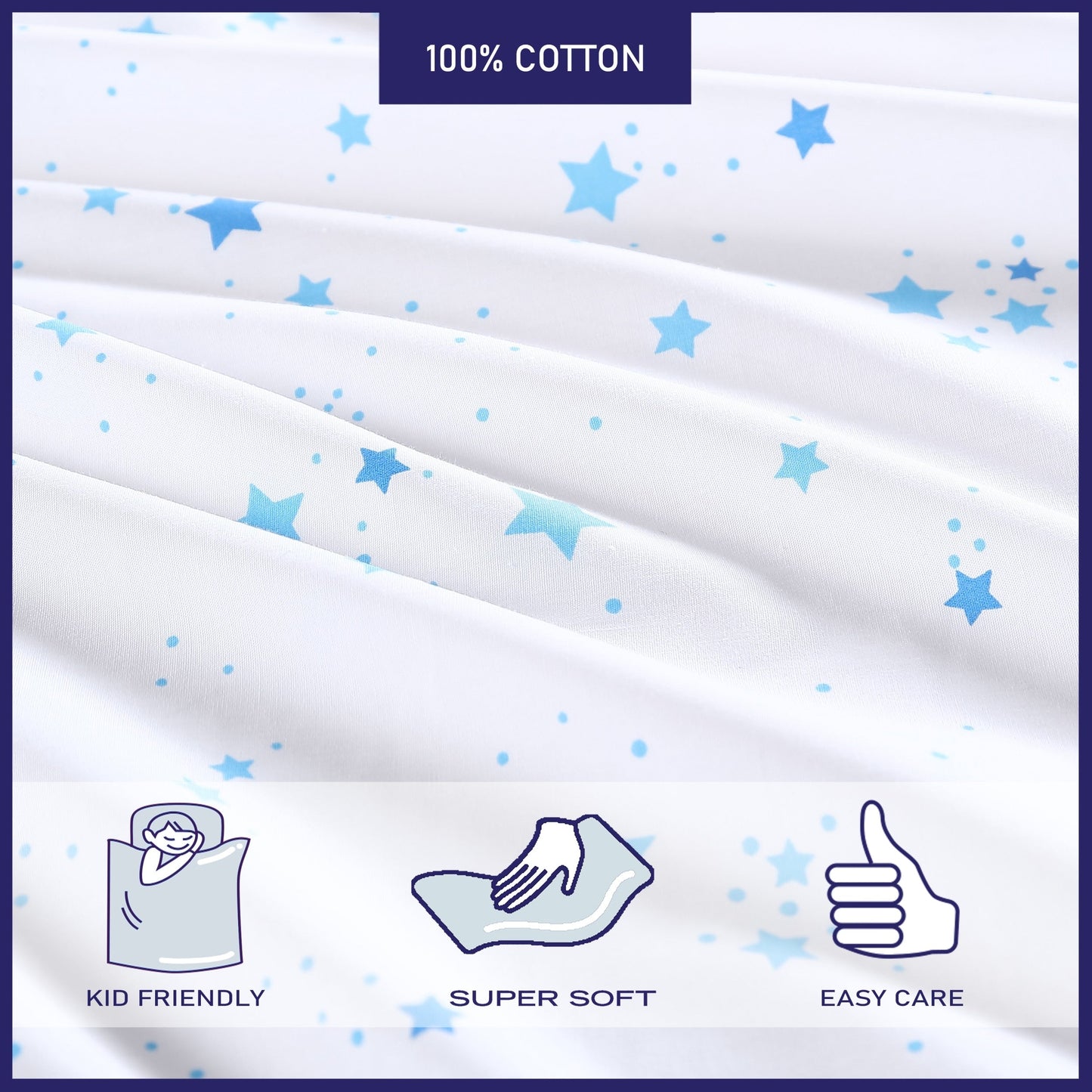 Poppy & Fritz Kids Printed Percale Cotton Sheet Sets