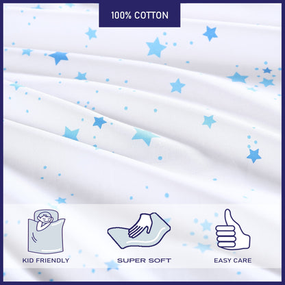 Poppy & Fritz Kids Printed Percale Cotton Sheet Sets