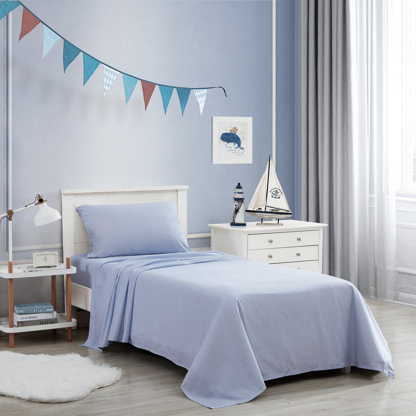 Poppy & Fritz Kids Printed Percale Cotton Sheet Sets