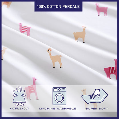 Poppy & Fritz Kids Printed Percale Cotton Sheet Sets