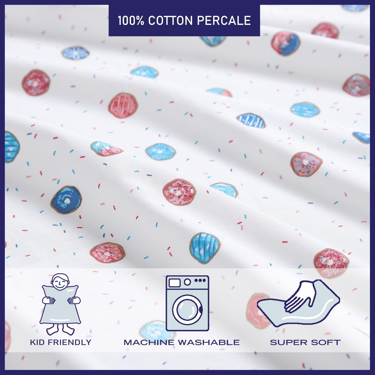 Poppy & Fritz Kids Printed Percale Cotton Sheet Sets