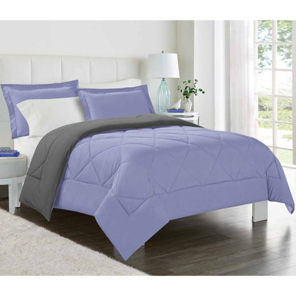 Swift Home Reversible Down Alternative Microfiber Bedding Comforter Set
