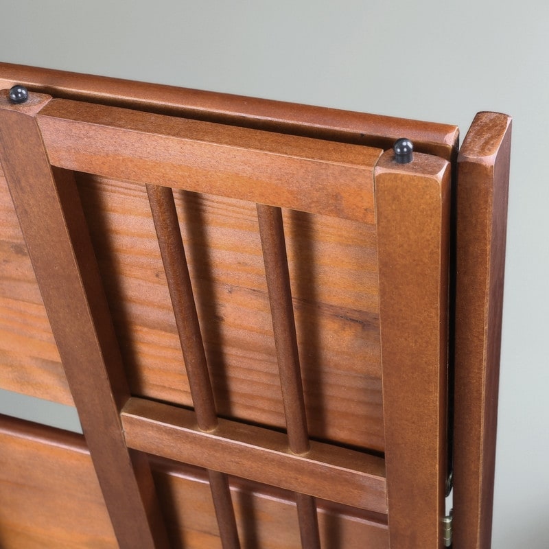 Porch & Den Edgemont 100% Solid Wood Folding Stackable 27.5-inch Bookcase