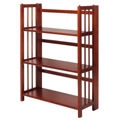 Porch & Den Edgemont 100% Solid Wood Folding Stackable 27.5-inch Bookcase