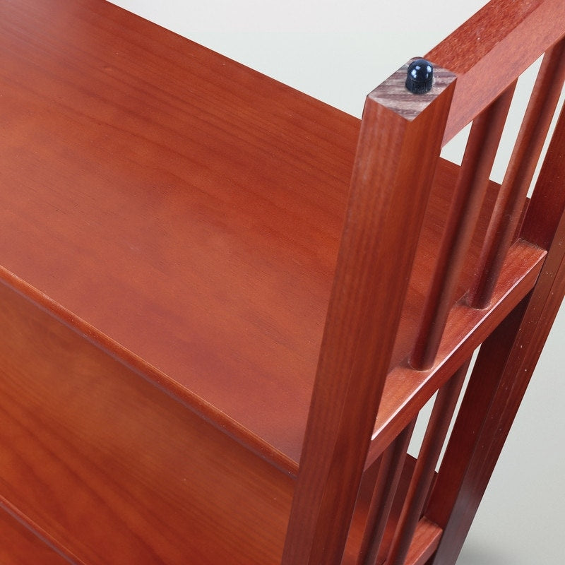 Porch & Den Edgemont 100% Solid Wood Folding Stackable 27.5-inch Bookcase