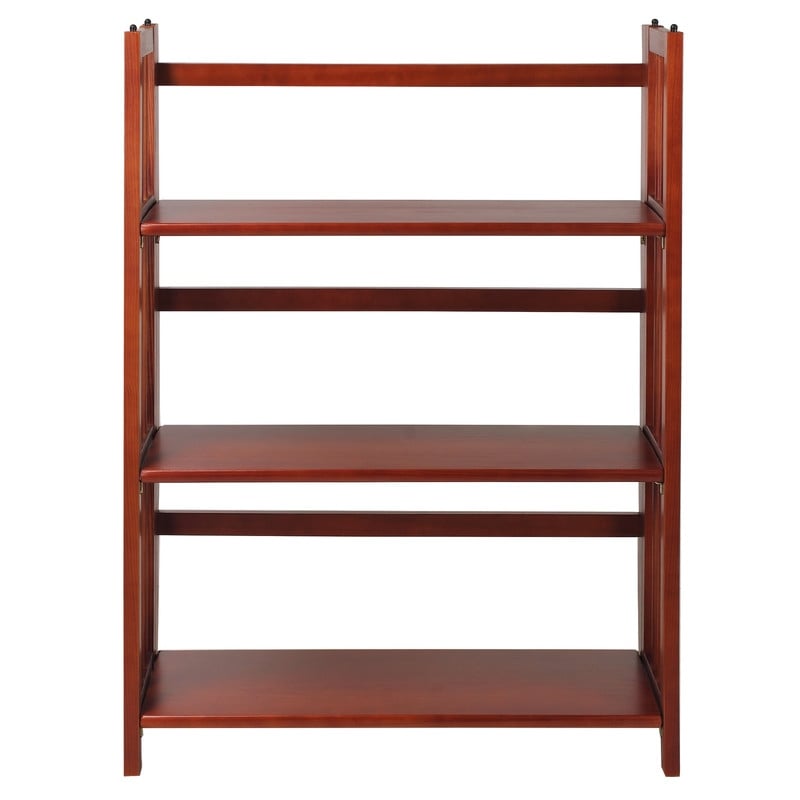 Porch & Den Edgemont 100% Solid Wood Folding Stackable 27.5-inch Bookcase