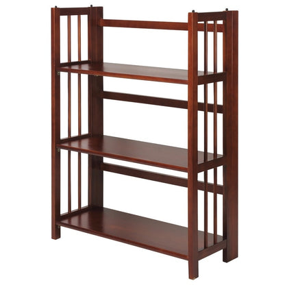 Porch & Den Edgemont 100% Solid Wood Folding Stackable 27.5-inch Bookcase
