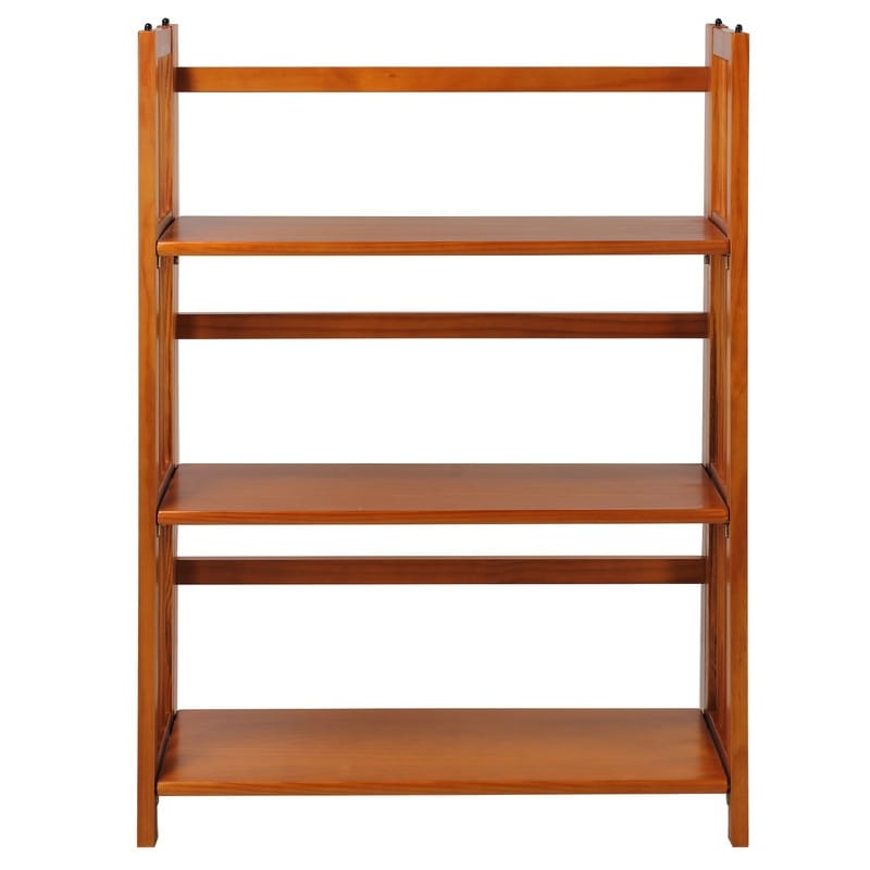 Porch & Den Edgemont 100% Solid Wood Folding Stackable 27.5-inch Bookcase
