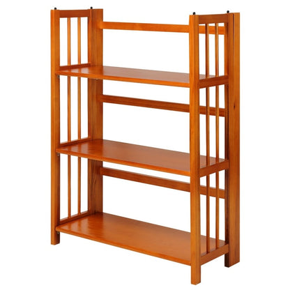 Porch & Den Edgemont 100% Solid Wood Folding Stackable 27.5-inch Bookcase