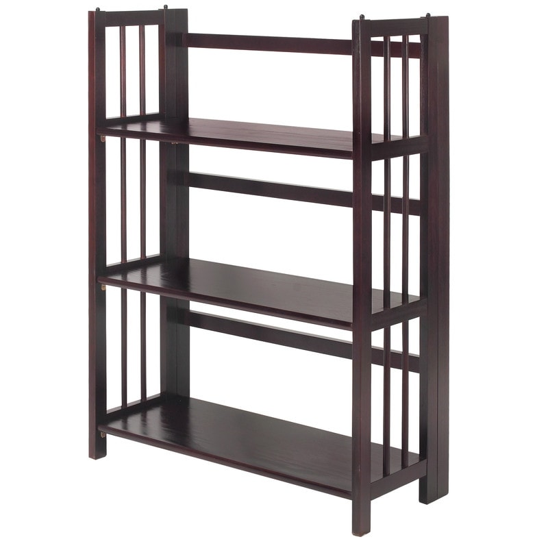 Porch & Den Edgemont 100% Solid Wood Folding Stackable 27.5-inch Bookcase