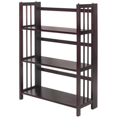 Porch & Den Edgemont 100% Solid Wood Folding Stackable 27.5-inch Bookcase