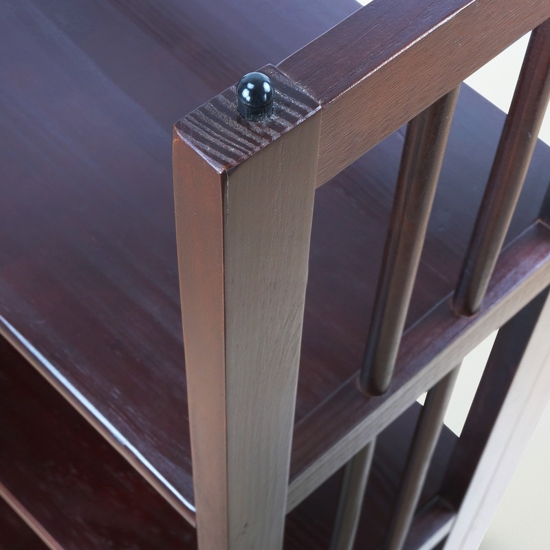 Porch & Den Edgemont 100% Solid Wood Folding Stackable 27.5-inch Bookcase