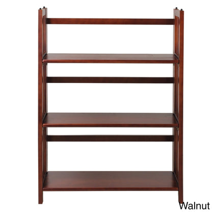 Porch & Den Edgemont 100% Solid Wood Folding Stackable 27.5-inch Bookcase