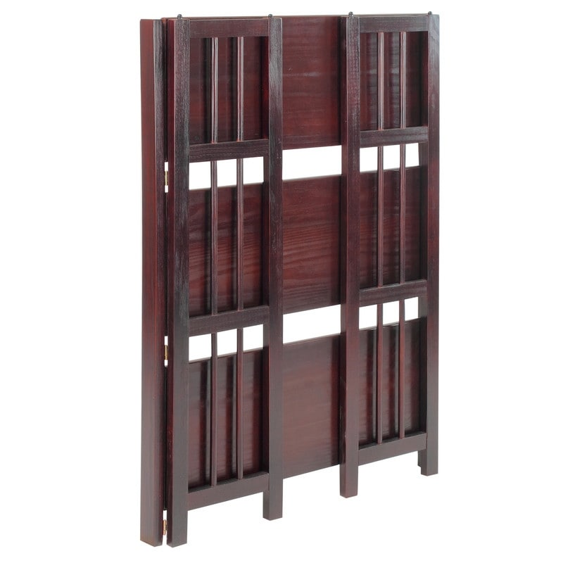 Porch & Den Edgemont 100% Solid Wood Folding Stackable 27.5-inch Bookcase