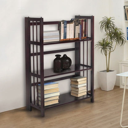 Porch & Den Edgemont 100% Solid Wood Folding Stackable 27.5-inch Bookcase